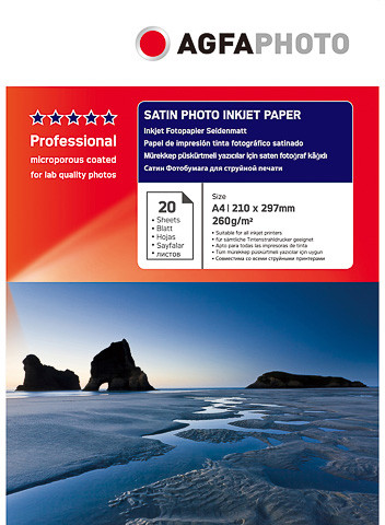 AgfaPhoto Professional Photo Paper 260 g Satin A 4 20 Sheets papīrs