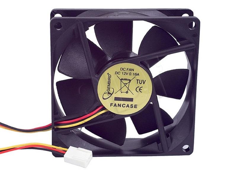 PC case fan Gembird, 80x80x25mm, 3pin ventilators