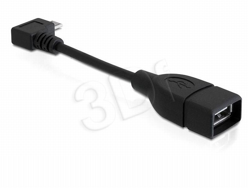 Delock cable USB MICRO BM -> AF USB 2.0 OTG ANGLED USB kabelis