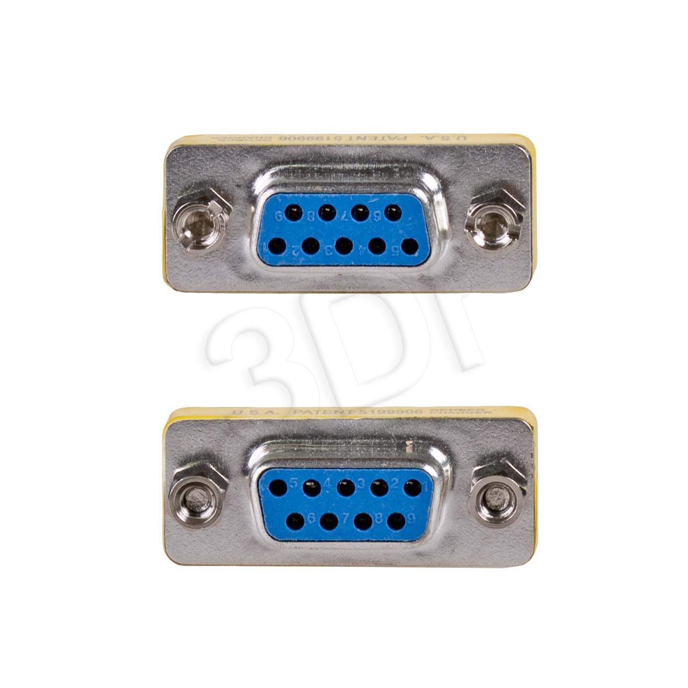 Adapter cznik Akyga AK--AD-16 D-SUB 9pin - D-SUB 9pin F-F adapteris