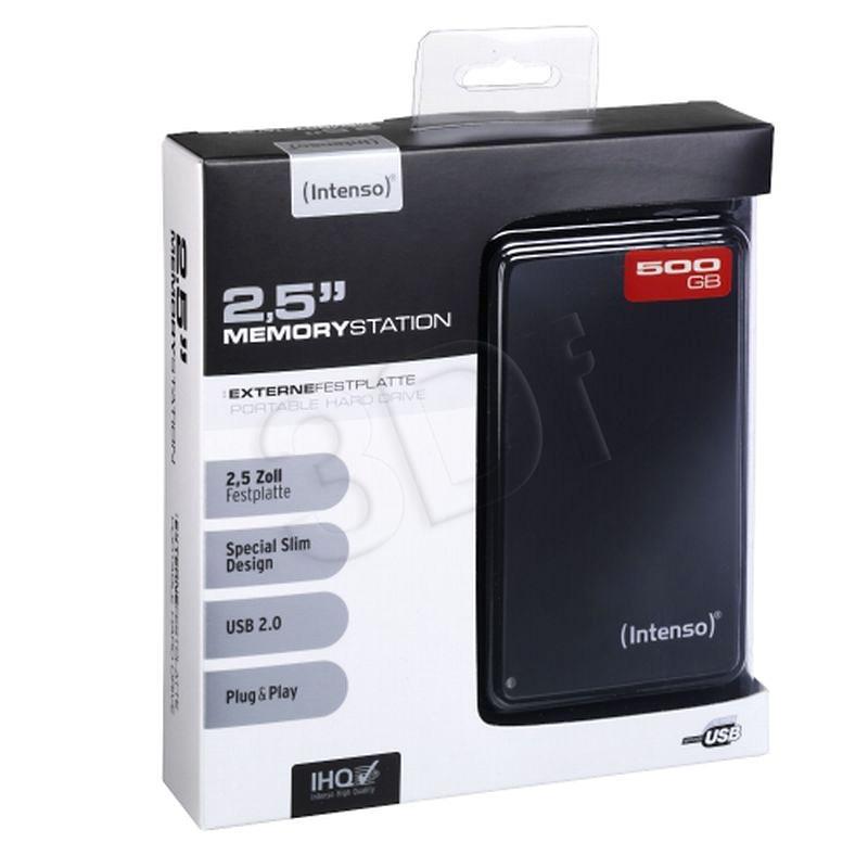 Intenso External Hard Drive 500GB MemoryStation Black 2,5'' USB Ārējais cietais disks