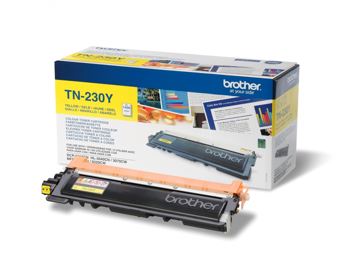 Toner Brother TN 230Y yellow | 1400 pgs | HL 3040CN/3070CW/ DCP 9010CN/MFC9120CN toneris