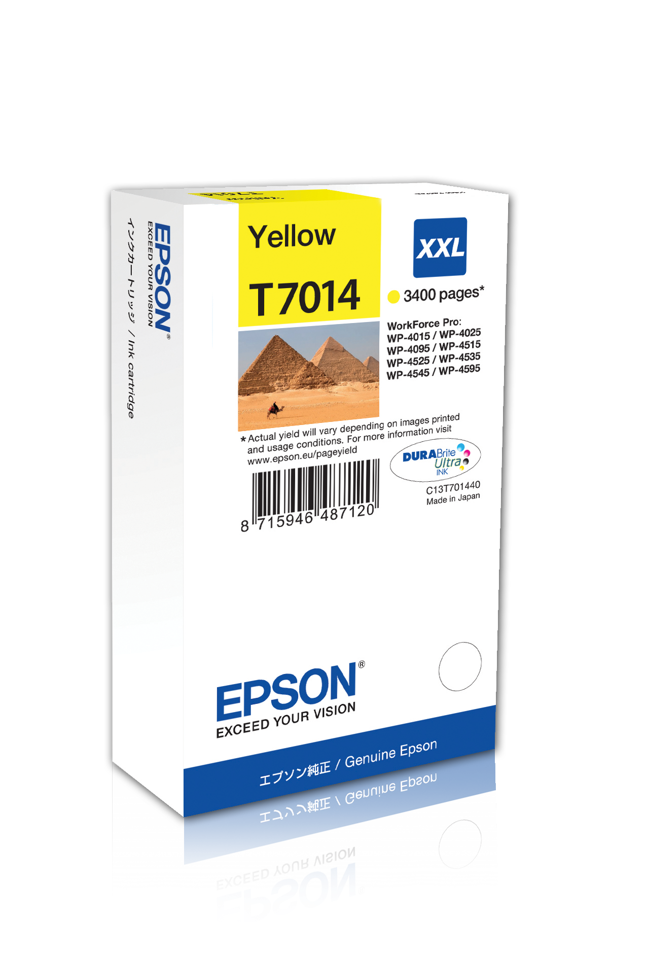 EPSON Ink Cartridge Yellow XXL WP4000 kārtridžs