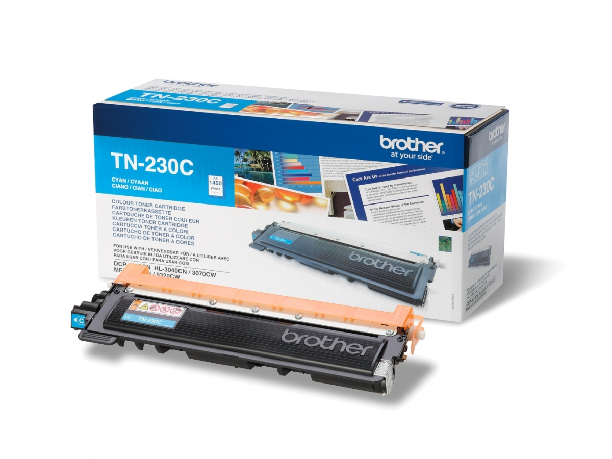 Brother TN 230C cyan | 1400 pgs | HL 3040CN/3070CW/ DCP 9010CN/MFC9120CN toneris