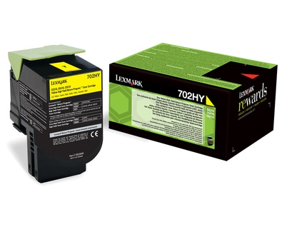 Toner Lexmark 702HY yellow | return | 3000 pgs| CS310dn / CS310n / CS410dn toneris