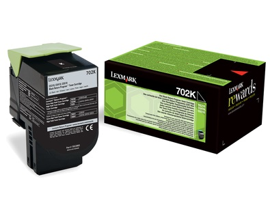 Toner Lexmark 702K black |return | 1000 pgs | CS310dn / CS310n / CS410dn / CS410 toneris