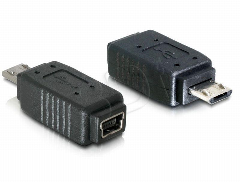 Delock adapter USB mini f-> USB micro m +nikiel karte