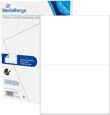 Etiketten MediaRange weis 210x148,5mm 100 Stuck uzlīmju printeris