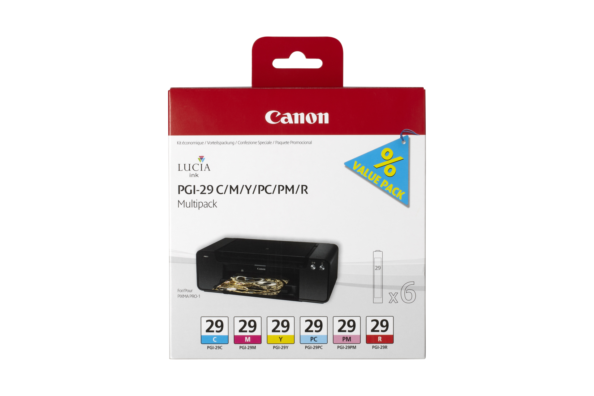 Ink Cartridge Canon PGI29 CMY/PC/PM/R MultiPack | Pixma PRO-1 kārtridžs