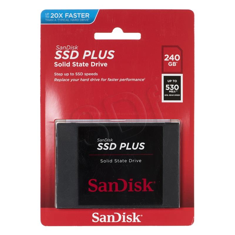 SanDisk Plus SSD 240GB SATA3 530/440MB/s, 7mm SSD disks