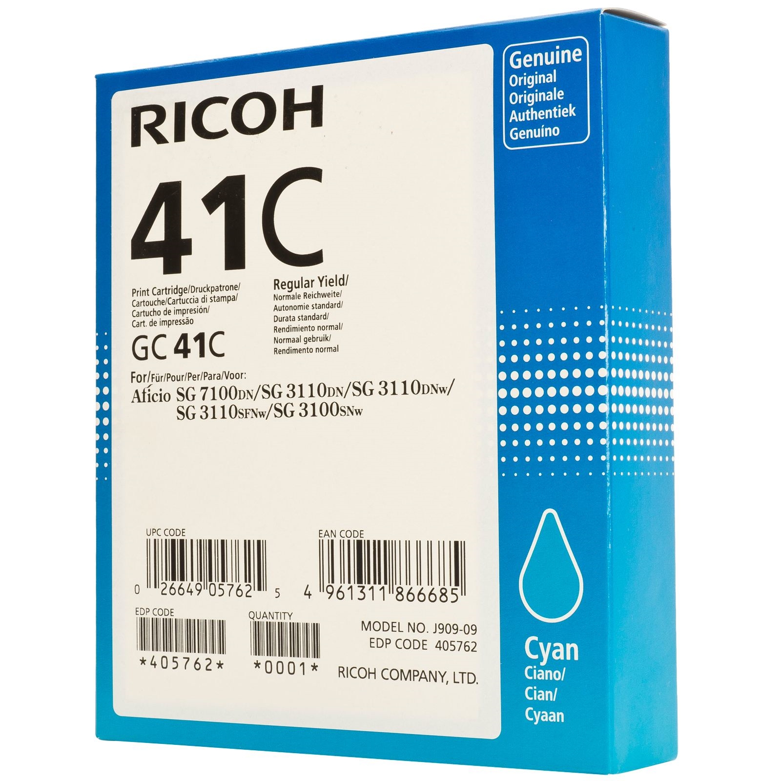 RICOH Print Cartridge GC 41C toneris