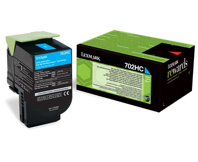 Toner Lexmark 702HC cyan | return | 3000 pgs| CS310dn / CS310n / CS410dn toneris