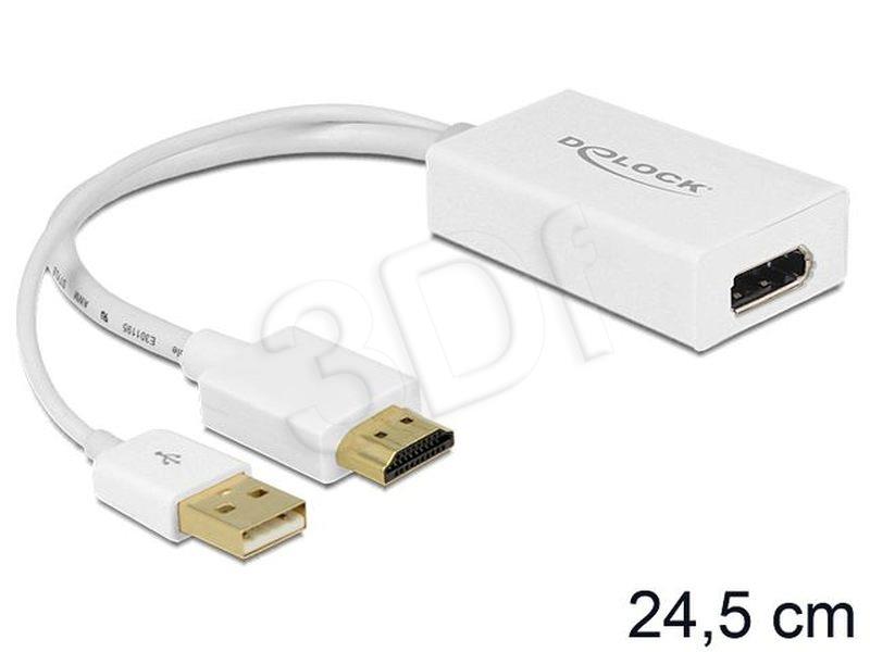 Delock adapter HDMI-A male > Displayport female + USB karte