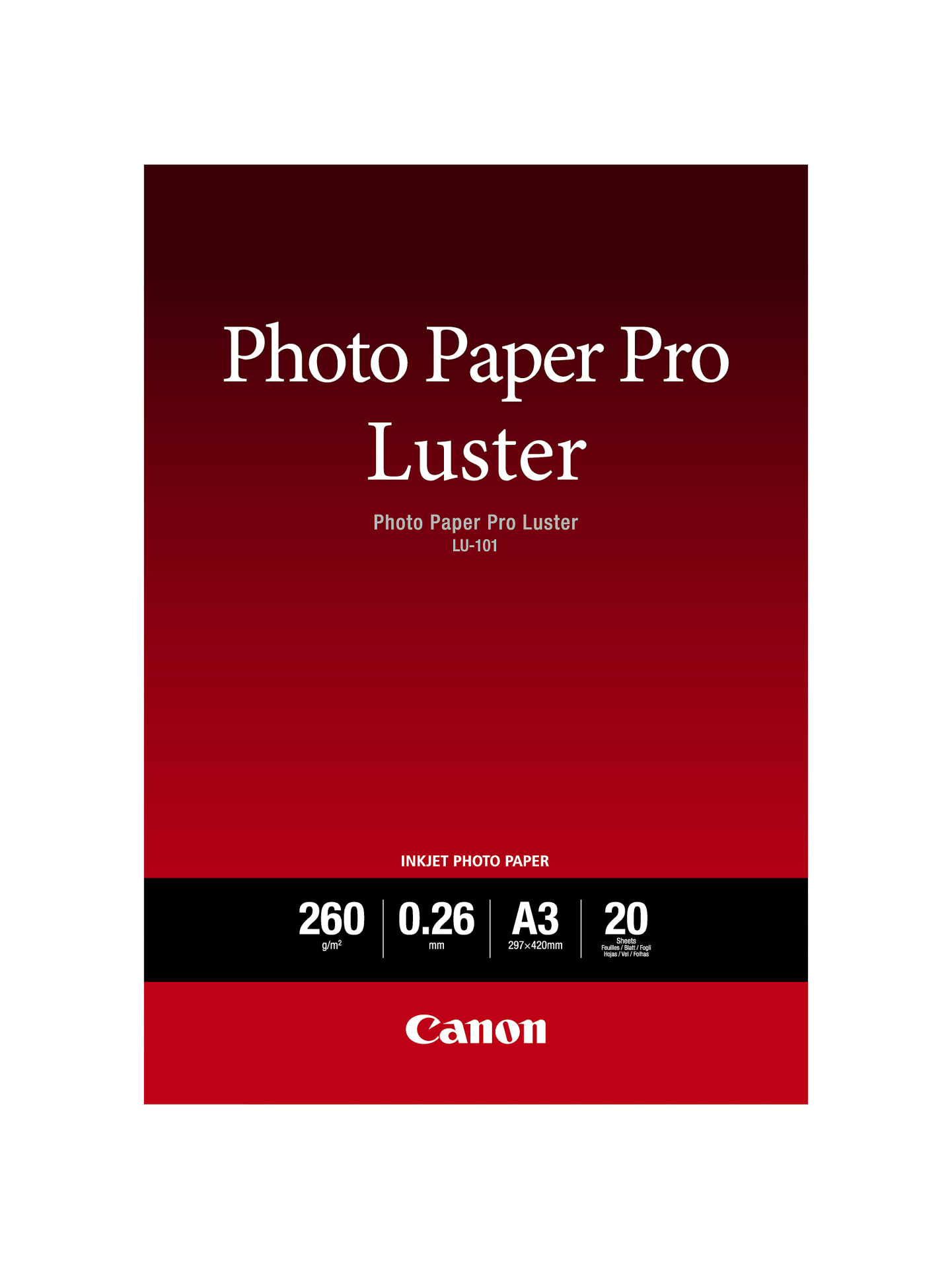 CANON LU-101 Photo Paper Pro Luster A3 foto papīrs