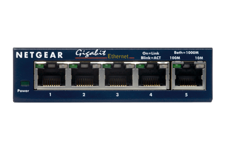 Netgear ProSafe 5-Port Gigabit Desktop Switch Metal (GS105GE) komutators