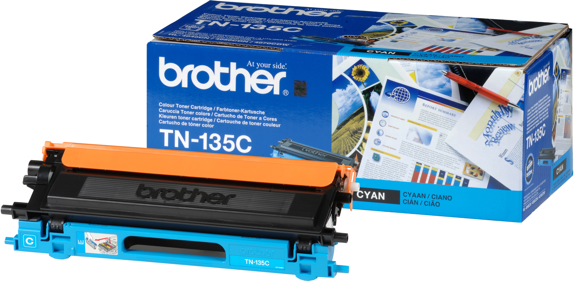 Toner Brother TN 135C cyan | 4000 pgs | HL4040/4070/DCP9040/9045/MFC9440/9840 toneris