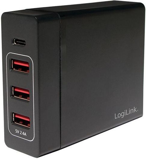 LogiLink USB Tischladeadapter 3xUSB-A Port+1xUSB-C Port,60W Baterija