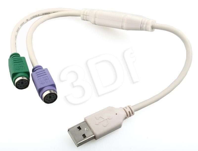 Gembird USB to 2 ports PS/2 converter USB A plug/2 x MDIN 6F 50cm cable adapteris