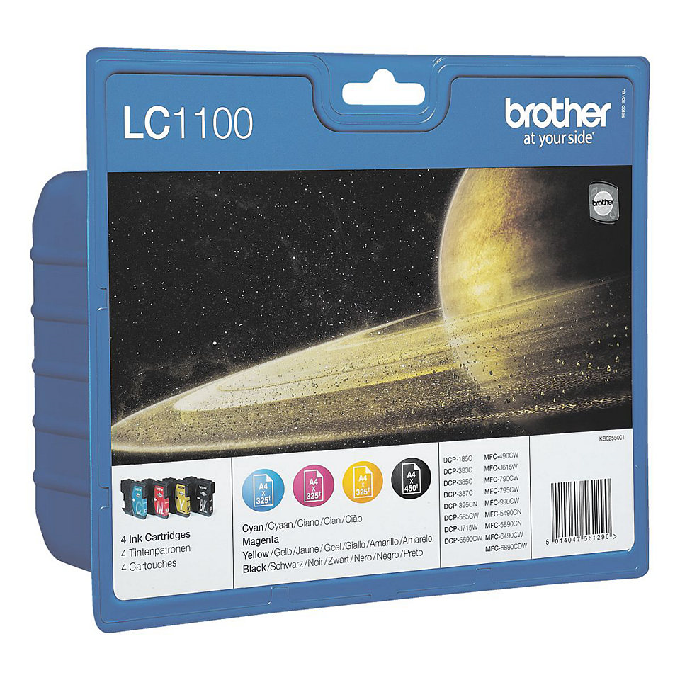 Brother LC-1100 Multipack Ink Cartridge, Black, Cyan, Magenta, Yellow kārtridžs