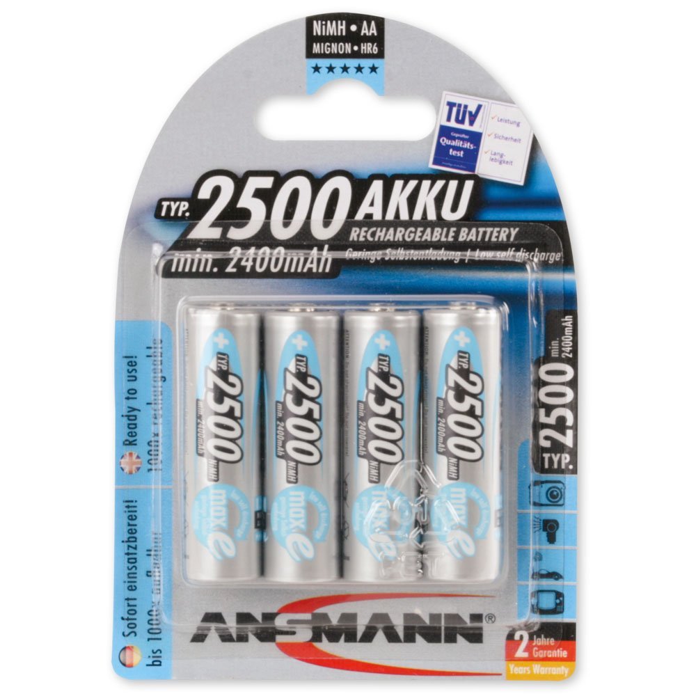 Ansmann Mignon AA 2500 mAh NiMH maxE Akku 4er Set Baterija