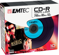 Emtec disk  CD-R vinyl look  [ 700MB| 52x|slim 10-pak ] matricas