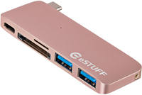 eSTUFF BLUE ESTUFF USB C Slot-in Hub Rose Allure Series USB kabelis