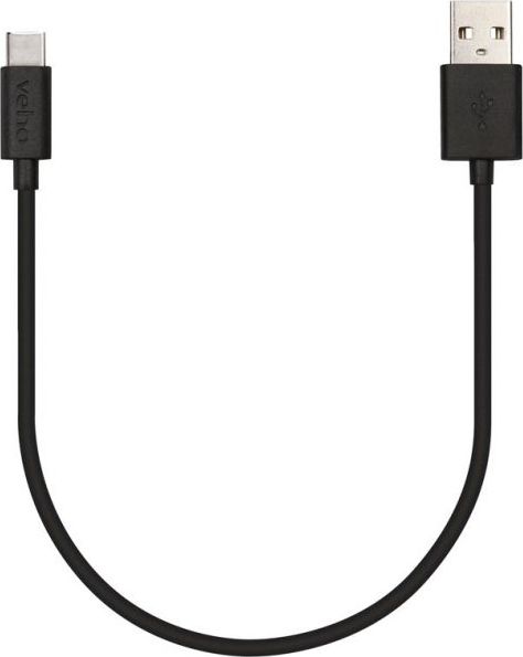 Veho USB to USB Type C Cable 20cm  Black - Retail packaged 742832884310 aksesuārs mobilajiem telefoniem