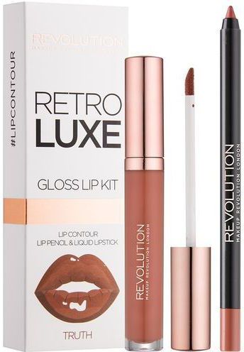 Makeup Revolution Retro Luxe Kits Metalic Worth It 734021 (5029066104021) Lūpu krāsas, zīmulis