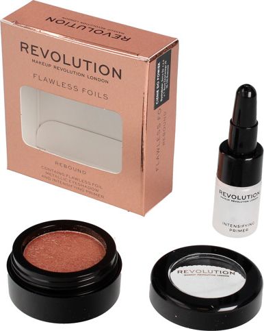 Makeup Revolution Flawless Foils Metaliczny cien do powiek + baza Rebound 7321043 (5057566021043) ēnas
