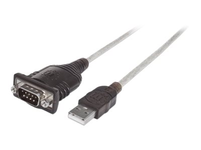 Manhattan USB A USB cable -RS232 45CM Transparent - 151856 USB kabelis