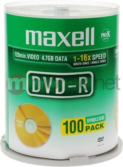 Maxell DVD-R 4.7 GB 16x 100 sztuk (275611.30.TW) 275611.30.TW (4902580502997) matricas