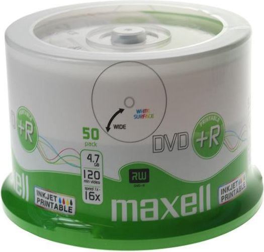 DVD+R MAXELL 4,7 GB 16x  PRINTABLE CAKE 50 pcs matricas