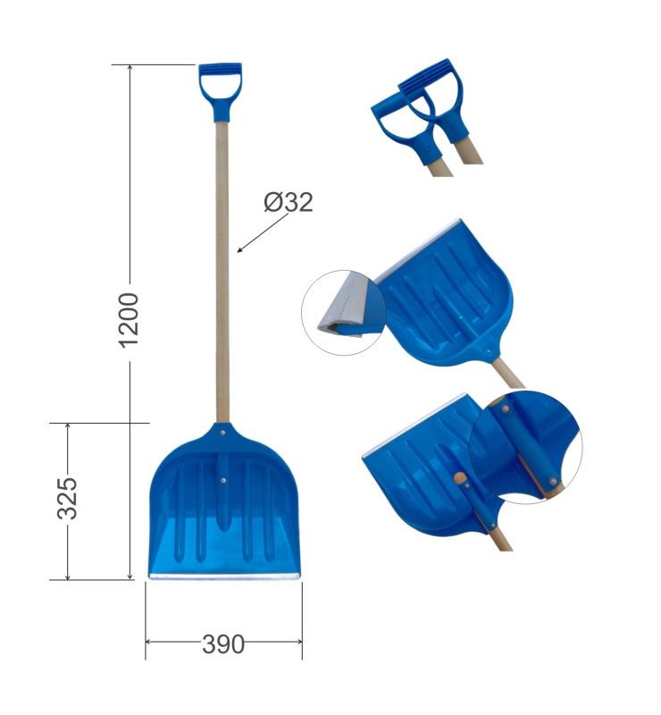 Maxpol Lopata do sniegu Lop 39 cm LOP MALA (5903792650314) Lāpstas