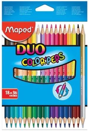 Maped Kredki Colorpeps Duo dwustronne 18=36 kolorow (829601) 283080 (3154148296010)