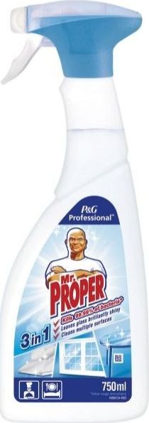 Mr. Proper 750ml Plyn Do Powierzchni Szklanych Dezynfekujacy SRO000017 (8006540982792) Sadzīves ķīmija