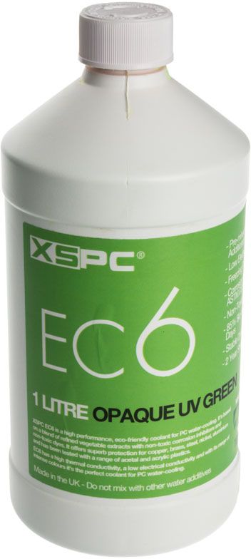 XSPC EC6 Coolant, 1 Liter - opaque-grun, UV ūdens dzesēšanas sistēmas piederumi