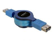 Delock extension cable USB 3.0, retractable, 1m USB kabelis