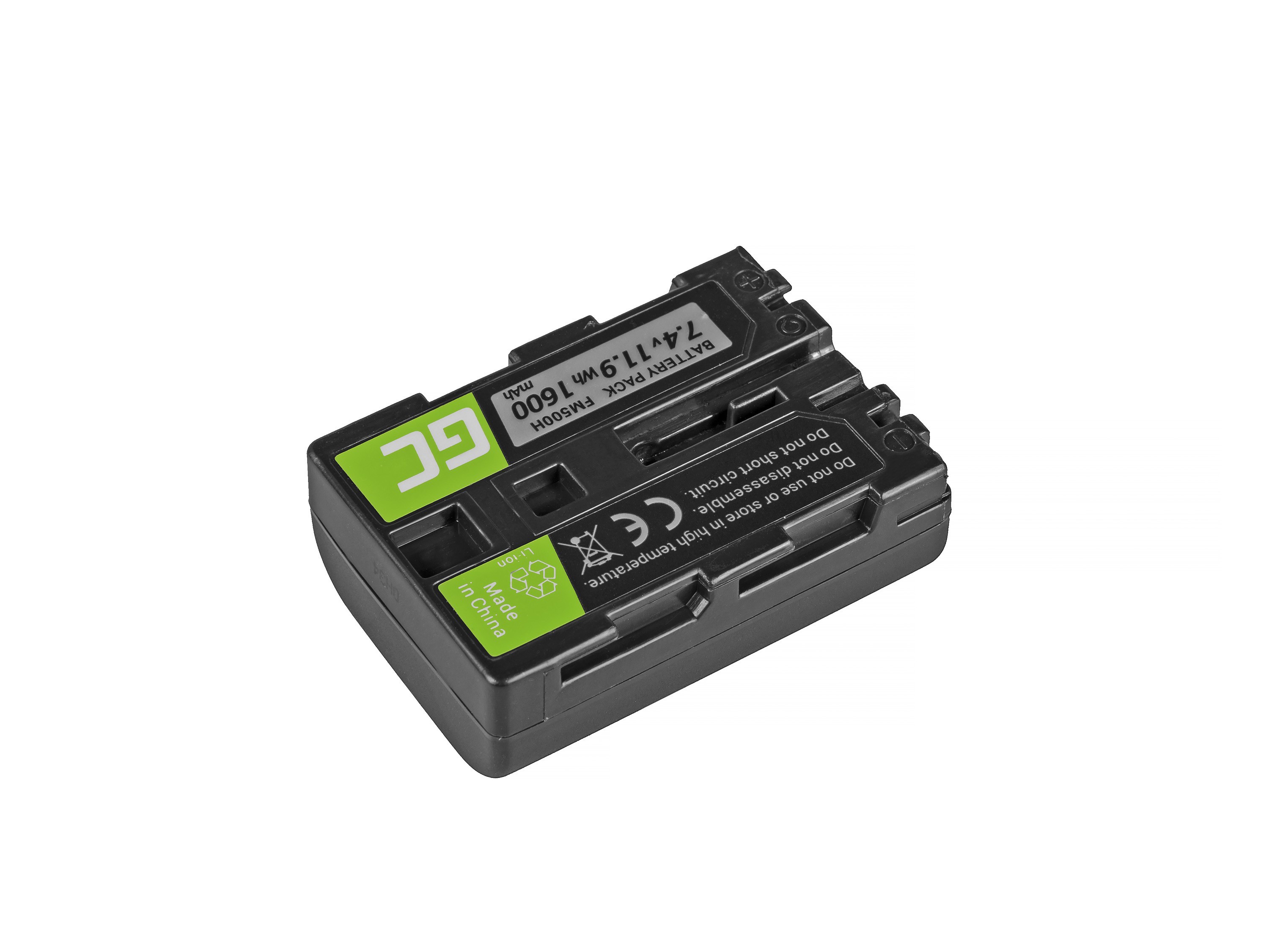 Green Cell Battery NP-FM500H Sony A58, A57, A65, A77, A580, A56,0 A55,0 A850, SLT A99 II 7.4V 1600mAh Baterija