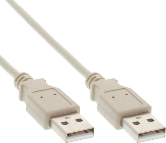 InLine 34303H 0.3m USB A USB A Male Beige USB Cable (34303H) kabelis, vads