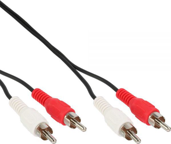 INLINE - Audio- Cable - 2 x RCA (M) - 2 x RCA (M) - 20,0m - black (89931L) kabelis, vads