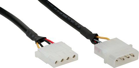 InLine Molex - Molex, 0.5m, Czarny (29650C) 29650C (4043718180707) kabelis datoram