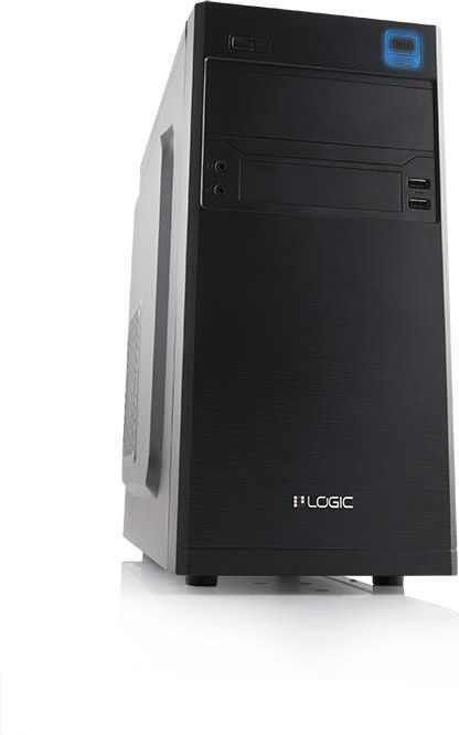 LOGIC Computer case M4 Mini Tower, USB 3.0, USB 2.0, HD-AUDIO , w/o PSU (BLACK) Datora korpuss