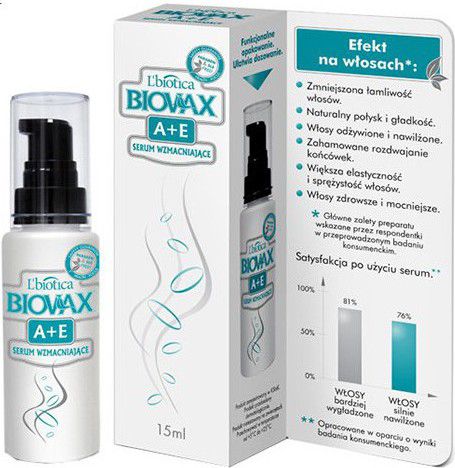 Lbiotica BIOVAX Strengthening hair serum A + E 15ml