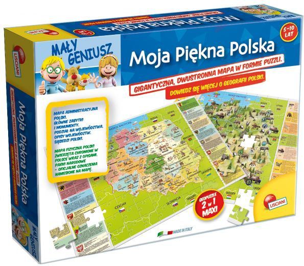 Lisciani Maly Geniusz Moja Polska - 42043 42043 (8008324042043) puzle, puzzle