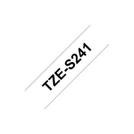 Brother TZe-S241 lapasg Adhesive Laminated Tape Black on White, TZe, 8 m, 1.8 cm