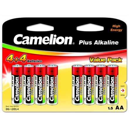 Camelion Plus Alkaline AA (4+4) value pack Baterija