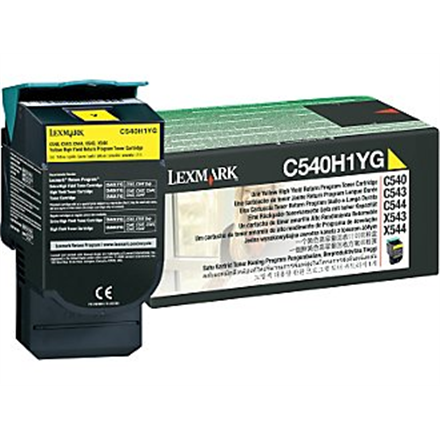 Lexmark C54x/X54x Yellow High Yield Toner cartridge (2K) for toneris