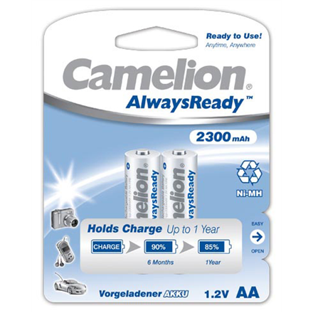Camelion AlwaysReady Rechargeable Batteries Ni-MH (R06) 2x AA 2300mAh Baterija