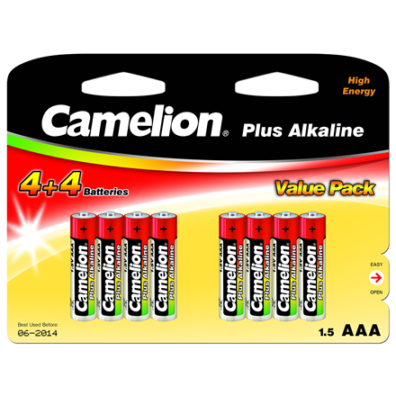 Camelion Plus Alkaline AAA (LR03), 8 (4+4) value pack Baterija