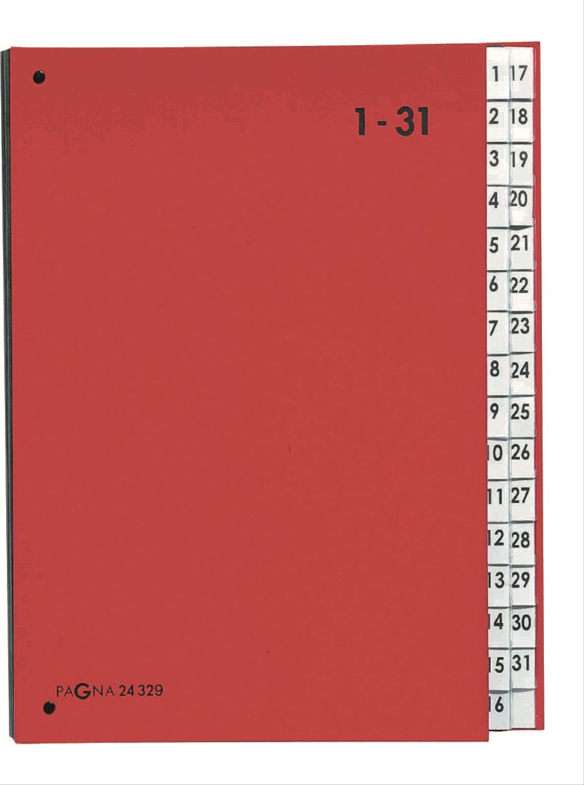 PAGNA Pultordner Color 32 Facher 1-31 rot papīrs
